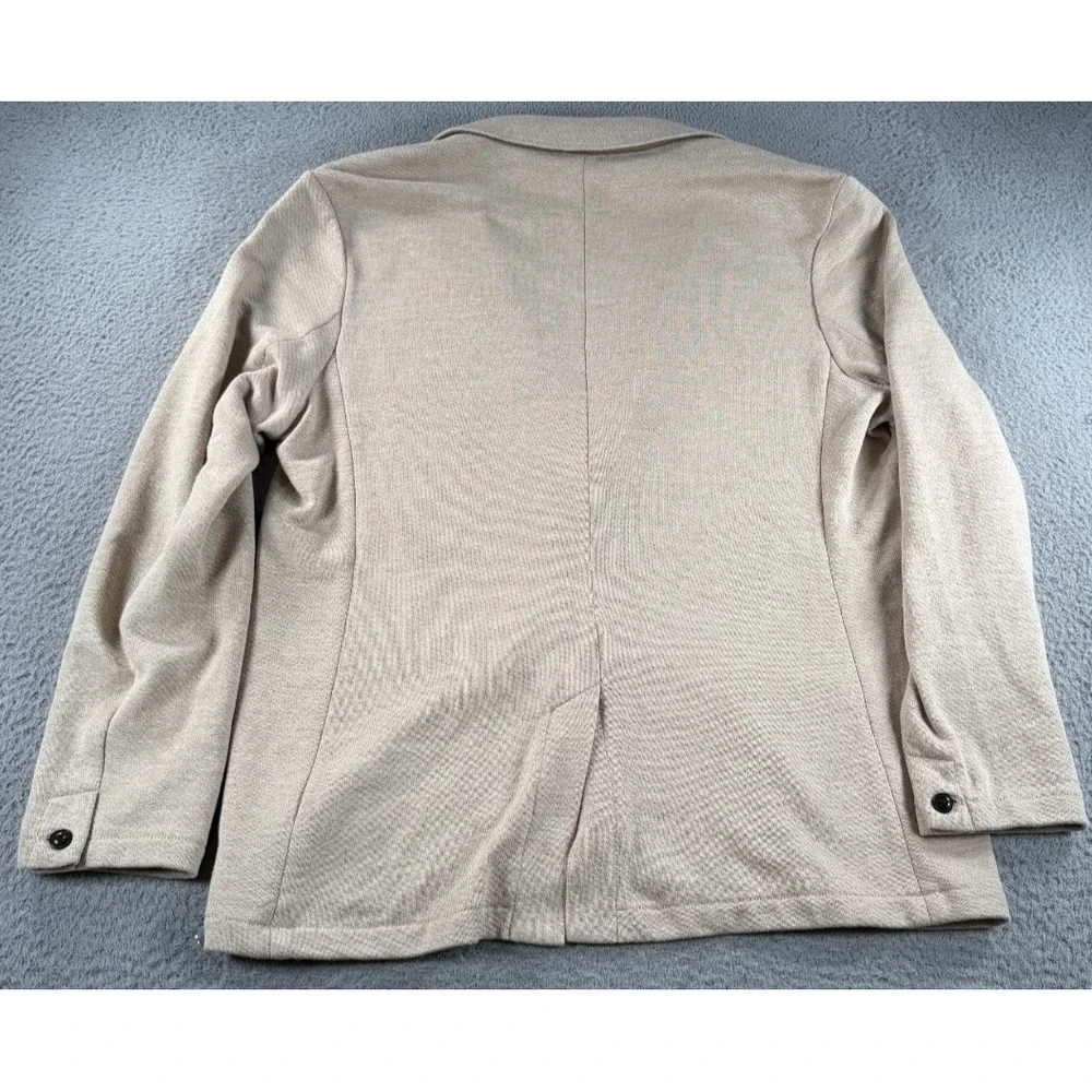 Faherty Inlet Knit Blazer Mens XL Beige Cotton Casual Sport Jacket Preppy